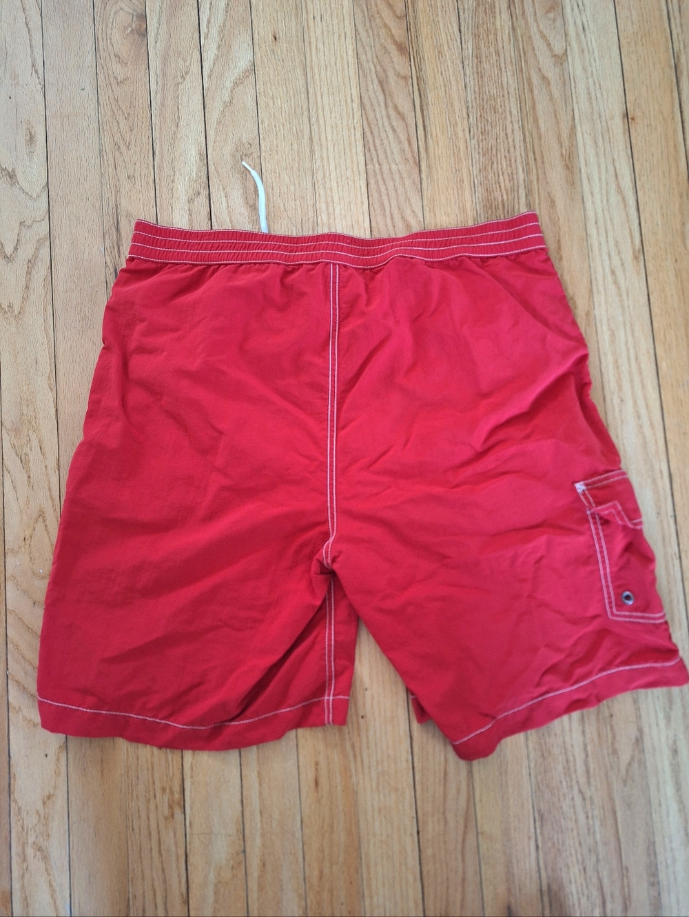 Polo by Ralph Lauren Red Vintage Style Men’s Swim Board Shorts Drawstring Size L - Picture 2 of 4